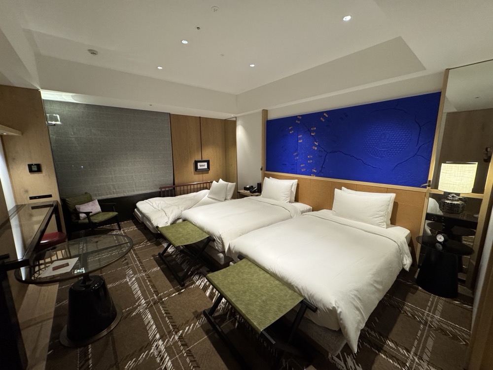 客室。ツインの部屋