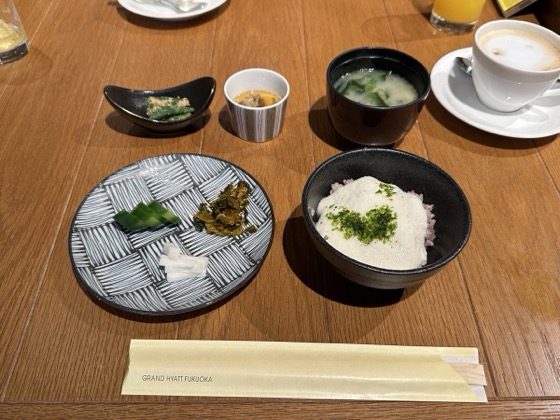 グランドハイアット福岡 とろろご飯の朝食セット