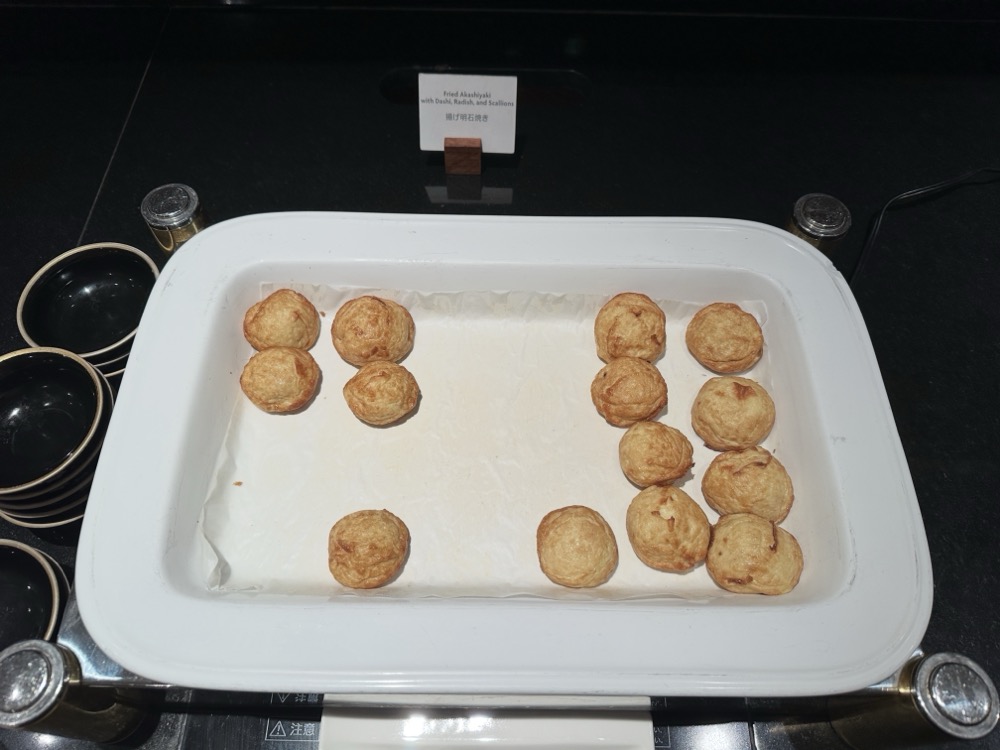 夕方の時間の明石焼です