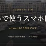 海外で使うスマホ回線 ahamoの15日をずらす