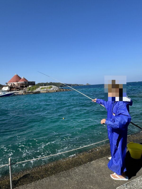 堤防では釣りもできます