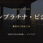 セゾンプラチナ・ビジネス 最初の1枚はこれ