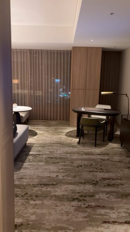 部屋から。2月だったので一面の雪景色でした