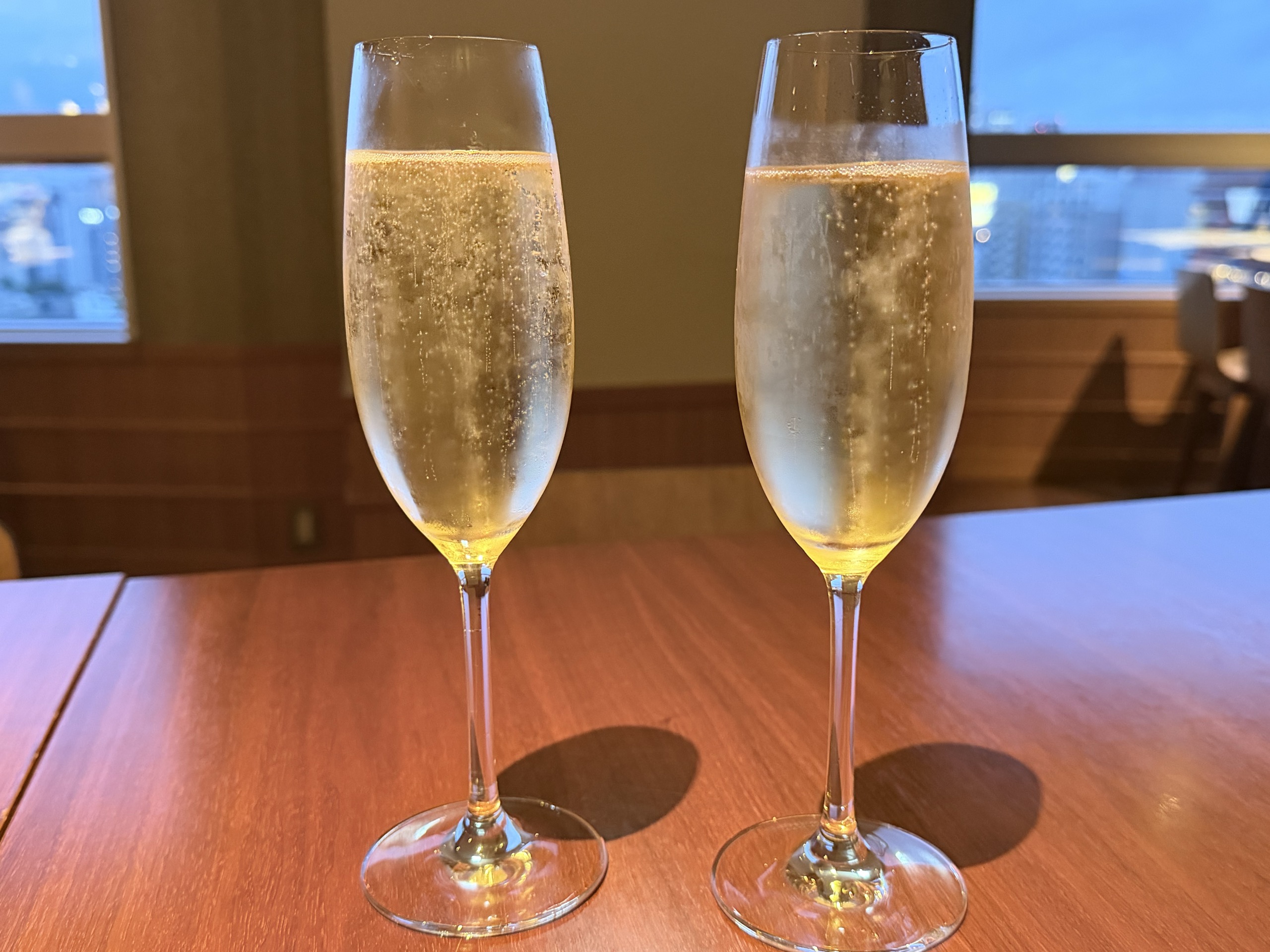 シャンパンのグラス