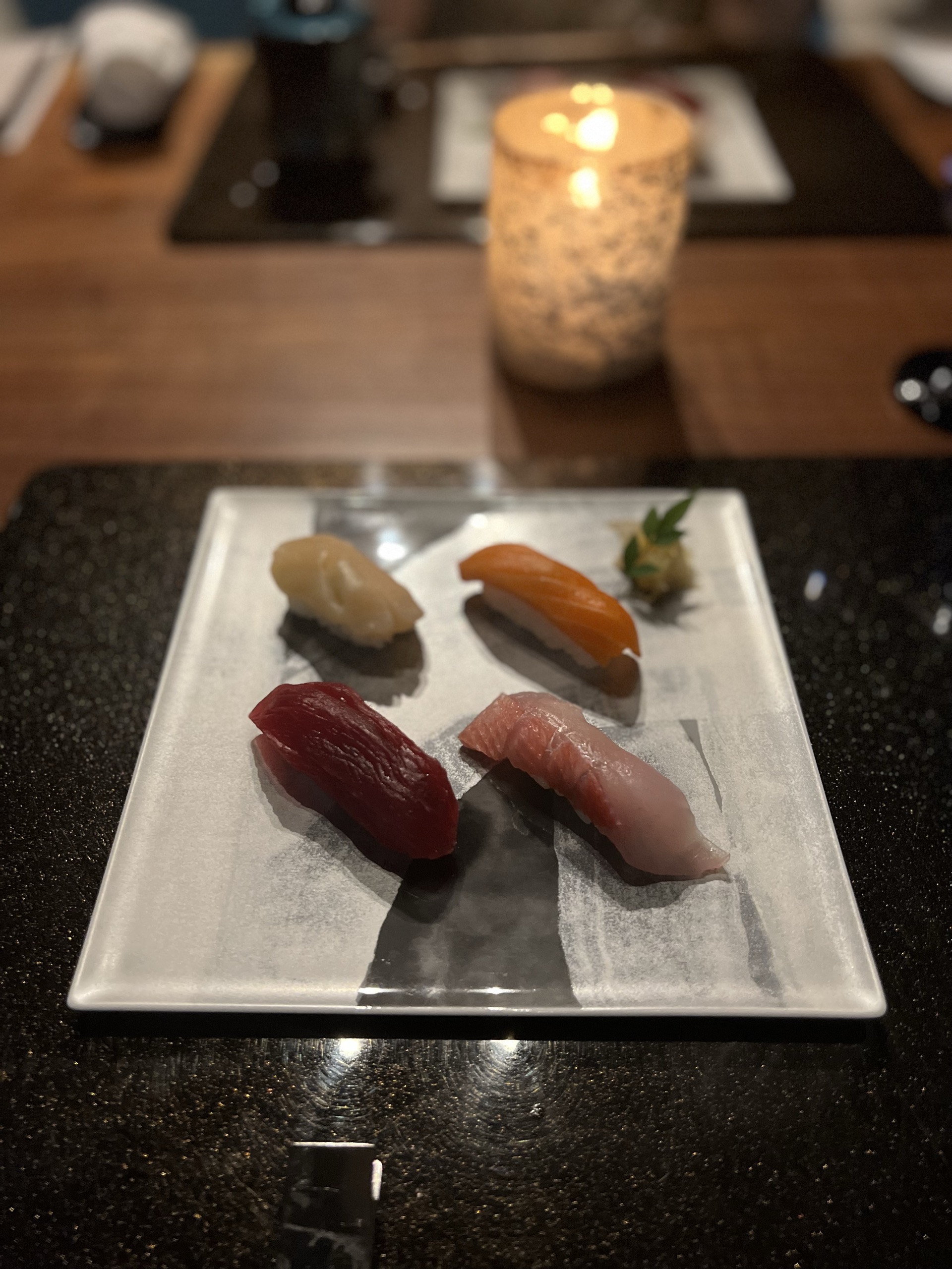 別の日の会席の握り